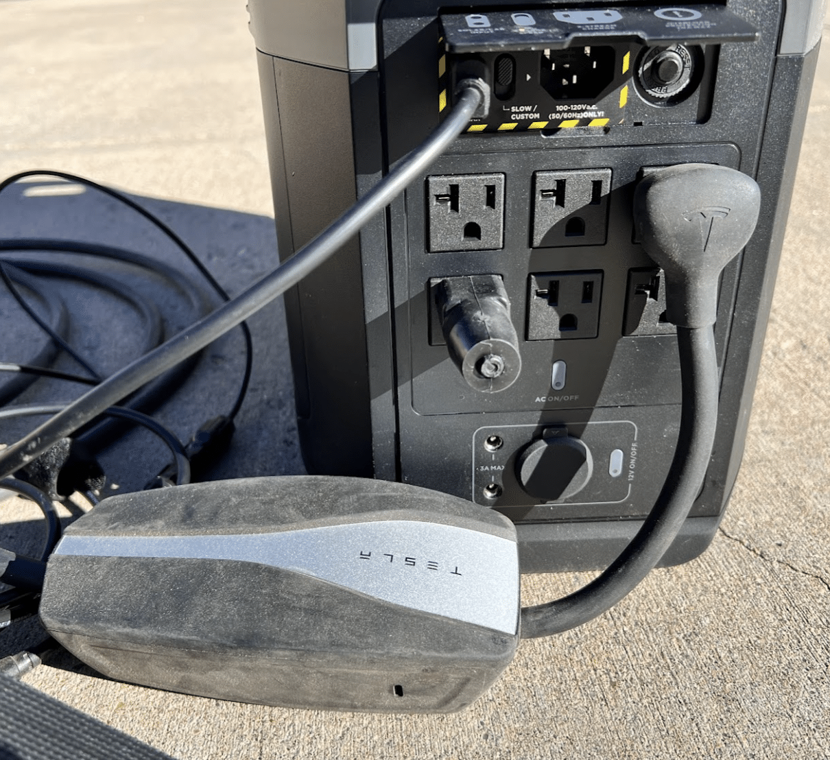 Charge-a-Tesla-with-Ecoflow-Portable-Generator