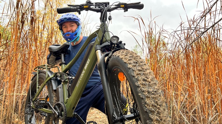 Bee-Cool-Adventurer-Fat-Tire-Ebike-with-Full-Suspension-in-Army-Green