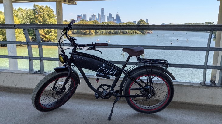 Modbike-Side-Profile-Easy-ebike-electric-bike-along-the-Colorado-River-in-Austin-Texas