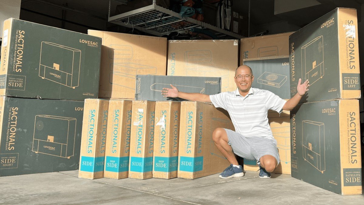 2021 Lovesac Sactional with Stealthtech delivery boxes