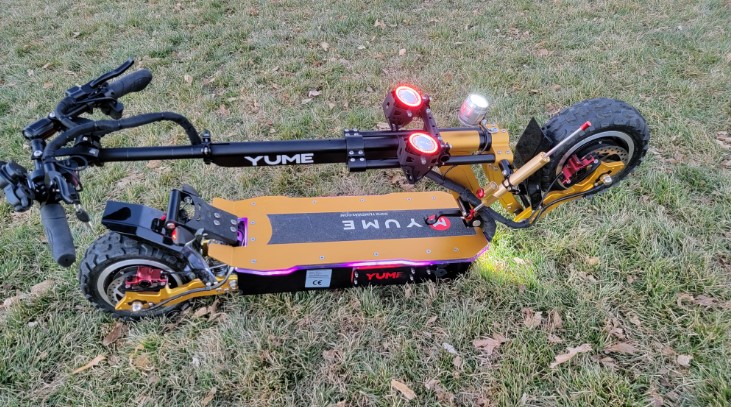 YUME-X11-Rear-Fender-Coil-suspension-Tuovt-Tire-Hydraulic-Brake-Kick-Plate-Collapsed