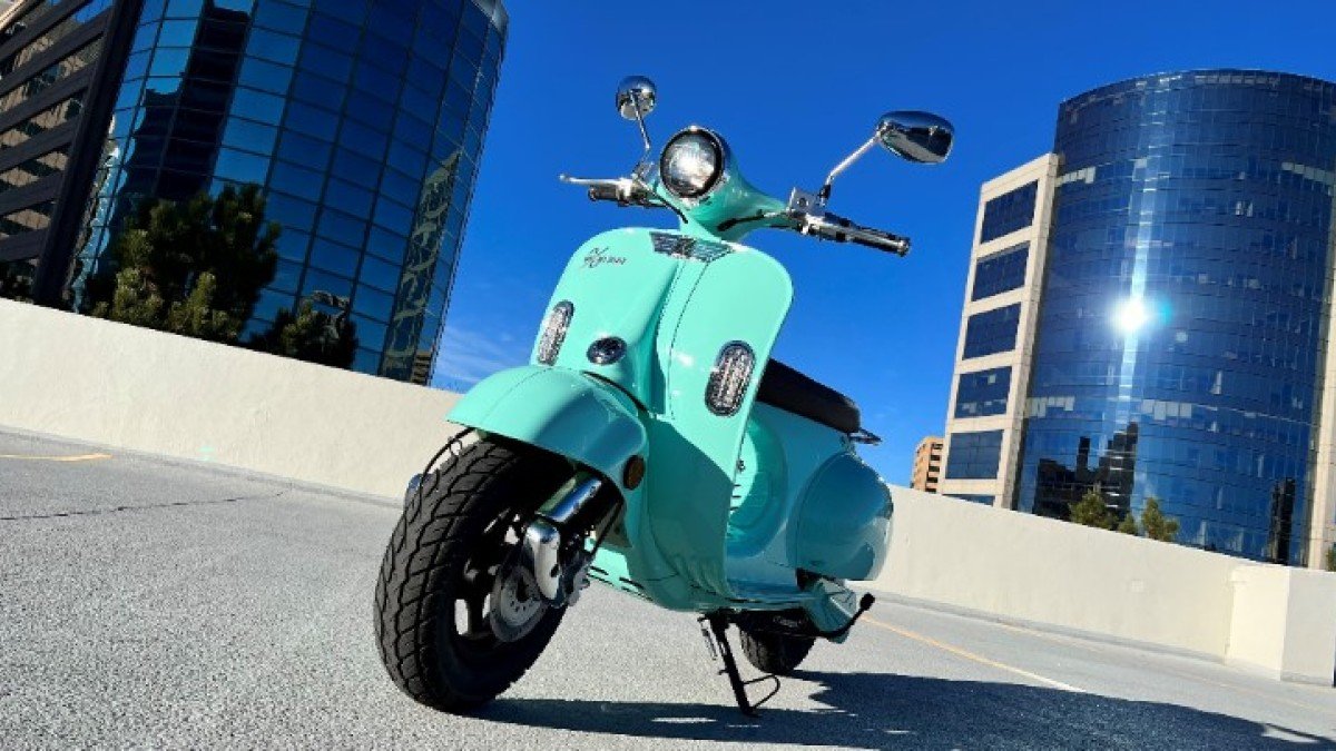 2023 Aventura X Aventura-X-Electric-Scooter-that-Looks-like-a-Vespa-in-Downtown-Denver