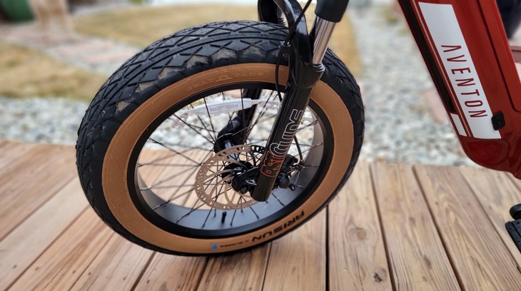 Aventon-Sinch-Step-Through-Brown-Wall-Tires-with-Campfire-red-paint-job-and-built-in-frame-battery-samsung-lg