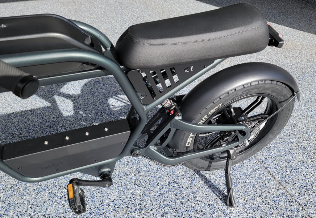 Ride1Up-Revv-1-comfy-saddle-seat-with-rear-dnm-suspenion-and-kickstand-1024x708