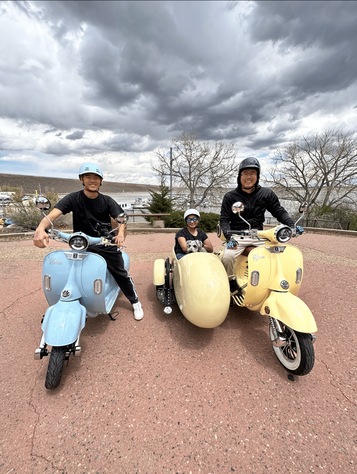 Aventura-X-EV29-with-sidecar-upgraded-suspension-upgraded-lights-display-turn-signal-indicators