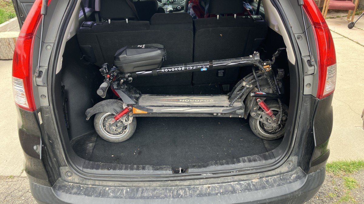 2023 Rovoron Kullter Luxury Folded Scooter In Trunk