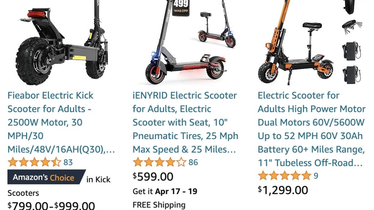 Amazon/eBay Electric Scooters – Why Specs Aren’t Everything