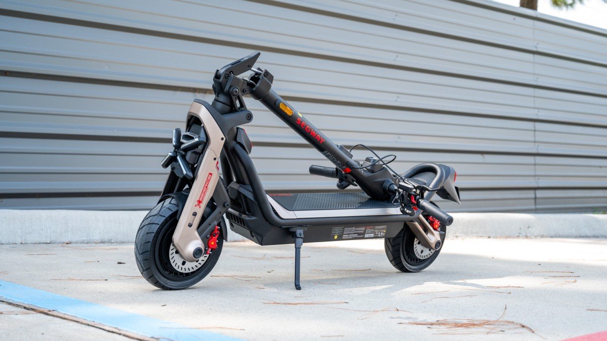 2024 Segway GT3 Pro folded scooter angle
