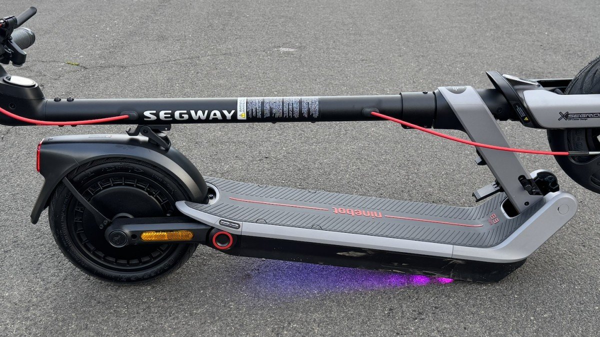 2025 Segway E3 Pro folded scooter profile