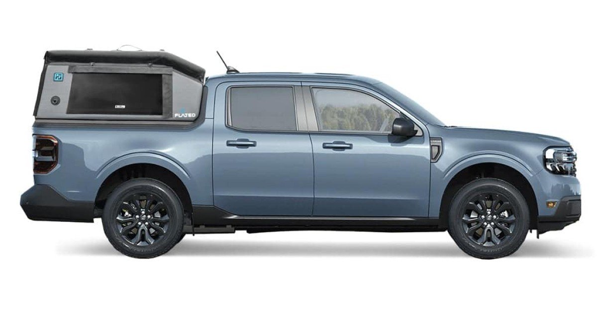 2022 Rivian R1T grey side profile