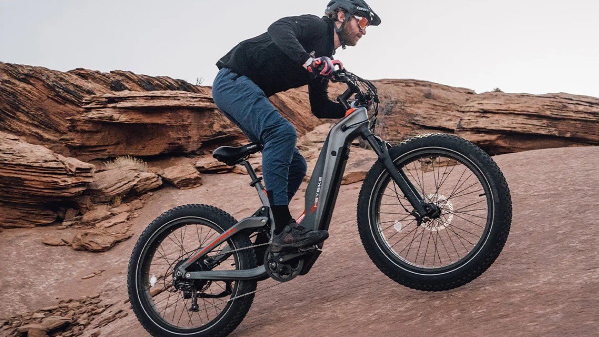 2024 Heybike Hero riding action profile