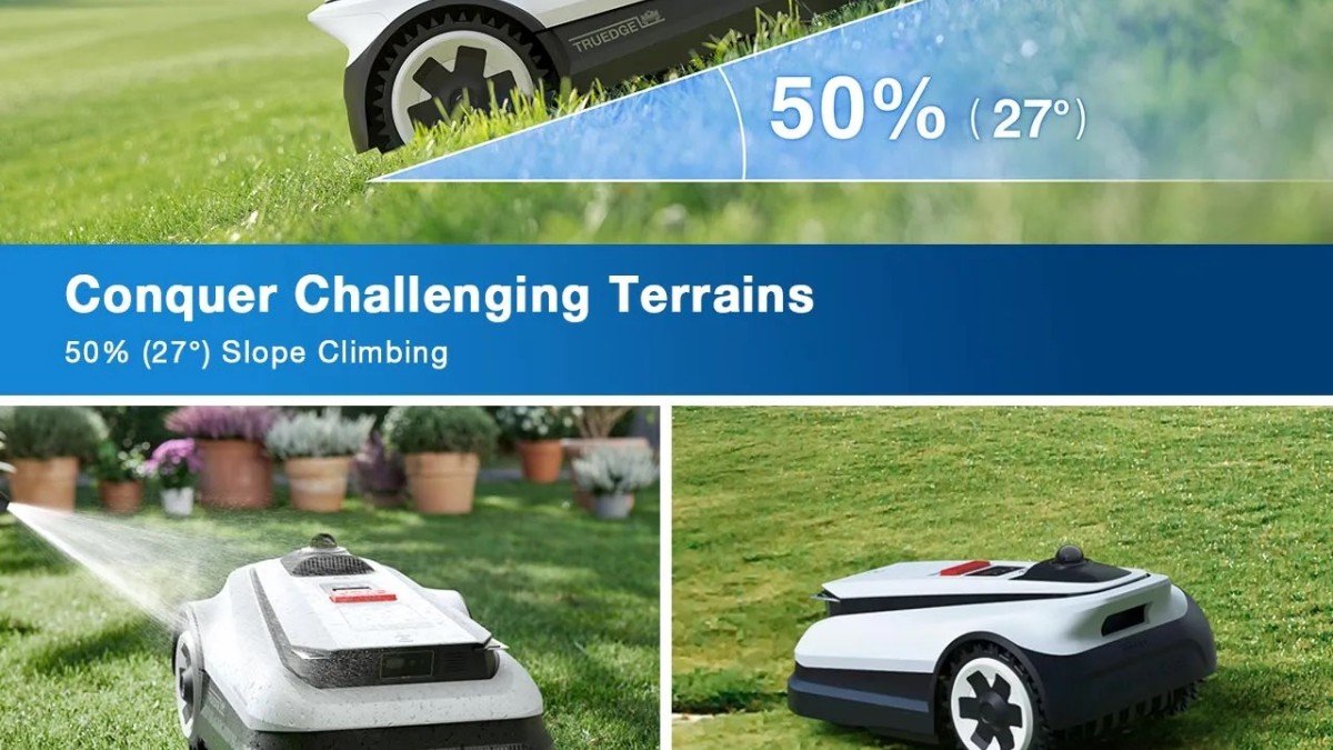 2024 Ecovacs GOAT A3000 top angle lawn combo