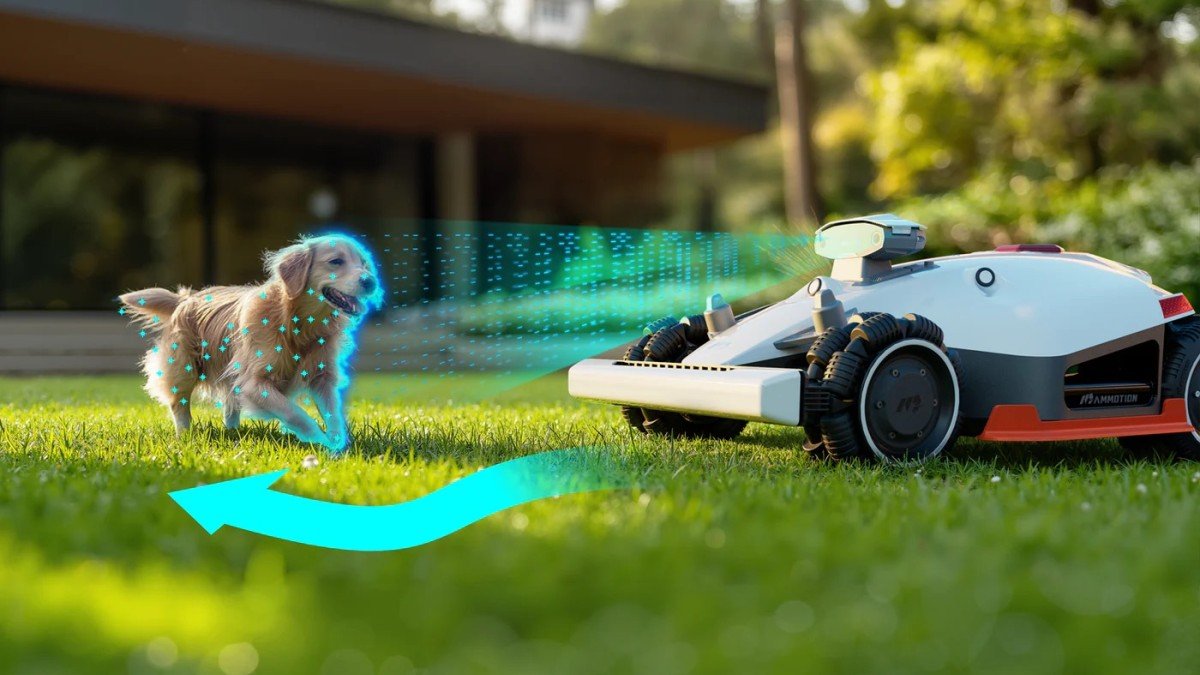 2024 Mammotion Luba 2 obstacle dog detection action