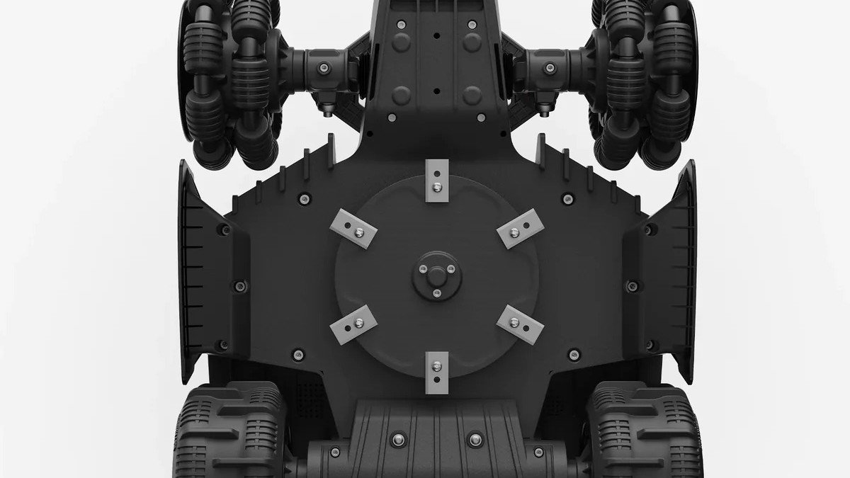 2025 Mammotion Luba Mini black underside view