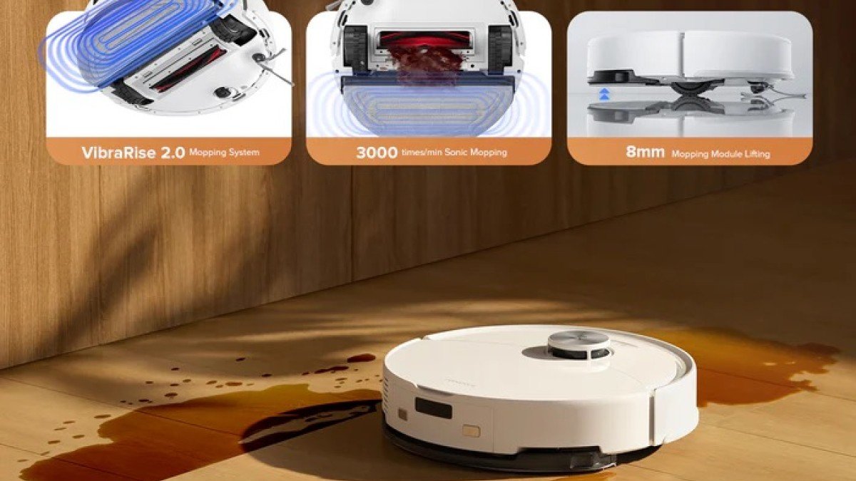 2025 Roborock Q10 S5+ vibrating mop pad detail