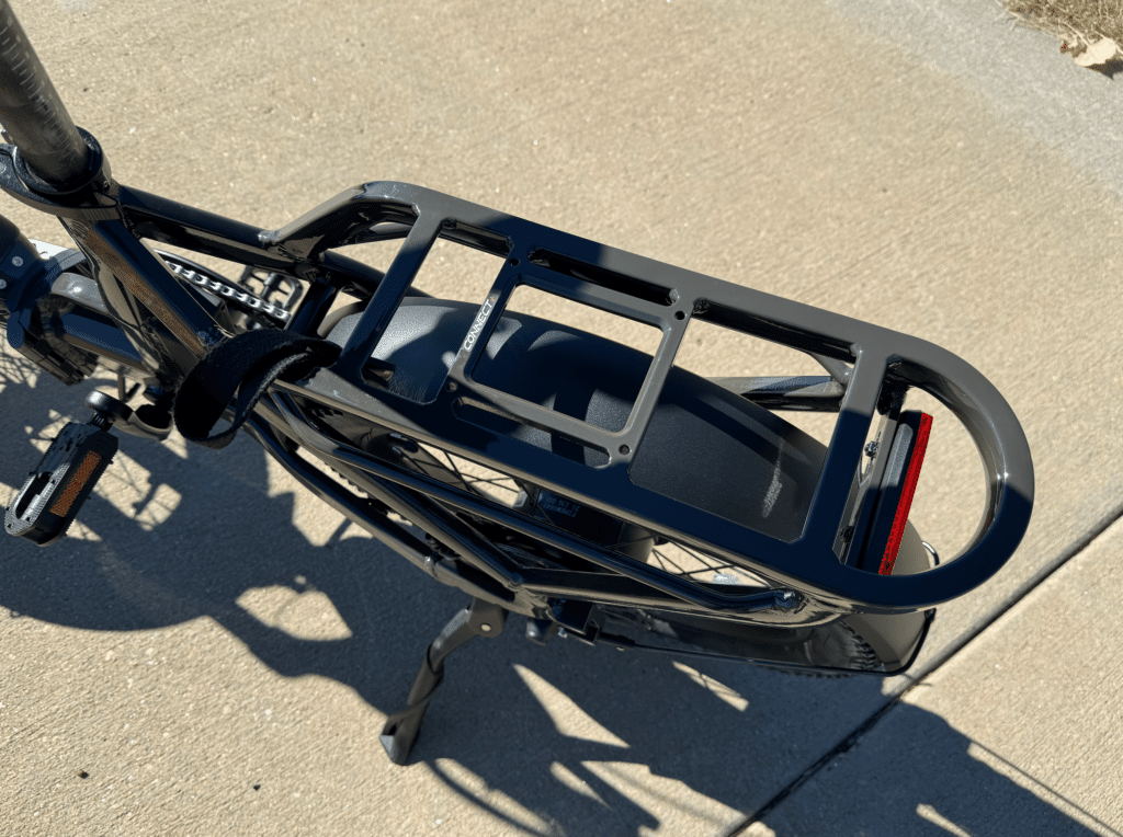 Ride1Up Portola Foldable Ebike rear rack with 130 lb capacity